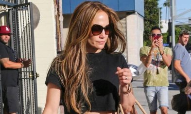 Jennifer Lopez steps out in stilettos and mini skirt ahead of Ben Affleck’s 50th birthday