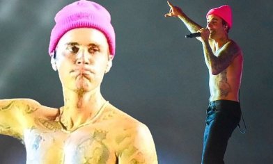 Justin Bieber goes shirtless as he delivers the hits at Rock In Rio... following cancelation rumors | Daily Mail Online