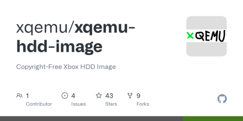 GitHub - xqemu/xqemu-hdd-image: Copyright-Free Xbox HDD Image