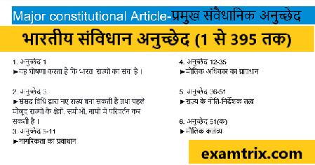 Article 1 to 395 in Hindi PDF download bhartiya samvidhan anuched - Examtrix.com
