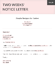 Two Weeks’ Notice Letter: 4 Free Templates - Resume Genius