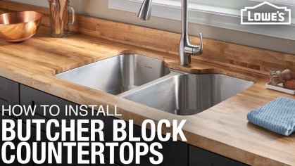 How To Install Butcher Block Countertops | DIY Kitchen Remodel - YouTube