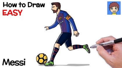 How to Draw Messi Step by Step Easy - Lionel Messi Drawing - YouTube