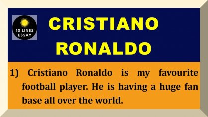 10 Lines on Cristiano Ronaldo in English | Few Lines about Cristiano Ronaldo | Favourite Player - YouTube