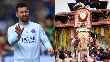 Lionel Messi steals the show at Kerala’s Iconic Thrissur Pooram | Football News, Times Now