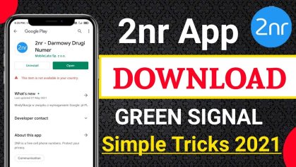 Download 2nr App latest Version l 2nr Virtual number Green signal problem Fixed 2021 l - YouTube