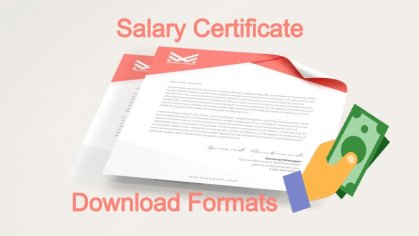 Download Salary Certificate Format Sample | Word | Excel | PDF