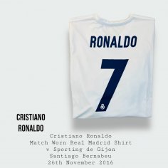 Cristiano Ronaldo Match Worn Real Madrid Shirt 2016 - 2017 Season - Golden Soccer Signings