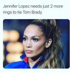Jennifer Lopez needs just 2 more rings to tie Tom Brady - )