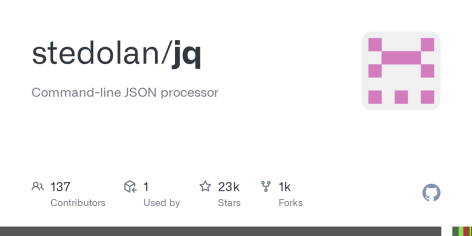 GitHub - stedolan/jq: Command-line JSON processor