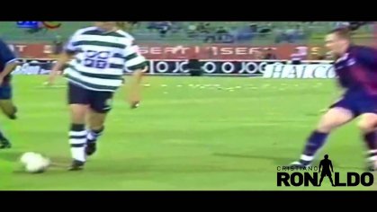 Cristiano Ronaldo - First Match For Sporting Lisbon  Debut  2002 HD - YouTube