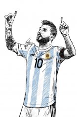 Messi Argentina (dibujo digital) | Lionel messi posters, Messi drawing, Football drawing