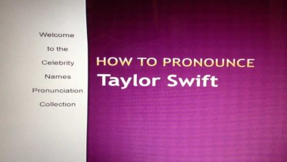taylor swift pronunciation