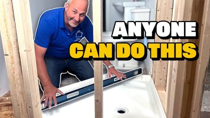 How To Install A Shower Pan | Church Flip | Episode 9 - YouTube