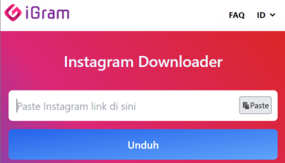 
    iGram : Download Lalu Simpan Foto dan Video Instagram Story, Feed Sampai Reels HD  