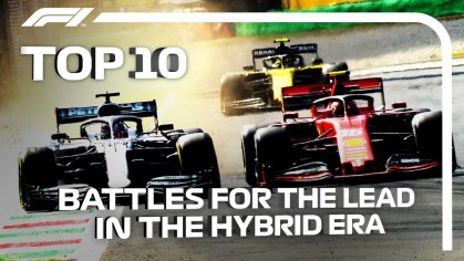 Top 10 Battles For The Lead Of The F1 Hybrid Era - YouTube