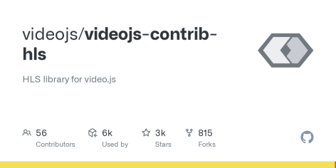 GitHub - videojs/videojs-contrib-hls: HLS library for video.js