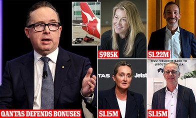 Qantas executives to receive million dollar bonuses after $2billion taxpayer bailout: Alan Joyce | Daily Mail Online