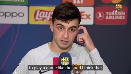 Pedri post-match interview after Bayern 2-0 Barcelona (Spanish with English subtitles) - YouTube