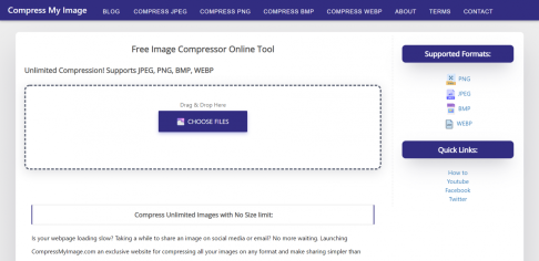 Image Compression Online- JPEG, PNG, BMP, WEBP for Free