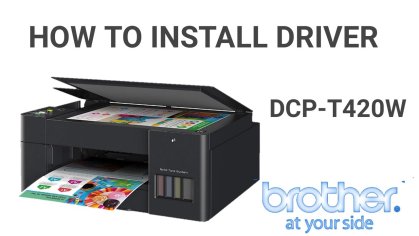How to download and install driver brother DCP-T420W - YouTube