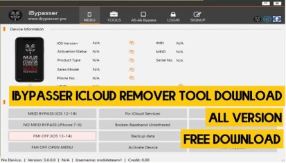 iBypasser iCloud Remover Tool V4.1 Free Download Latest All Version