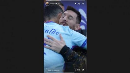Lionel Messi Shares Video of Him Hugging Cristiano Ronaldo on Instagram Stories After PSG vs Riyadh All-Star XI Match | ⚽ LatestLY