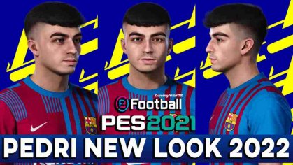 PES 2021 PEDRI NEW FACE & HAIRSTYLE 2022 - PES 2021 Gaming WitH TR