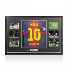 MATCH WORN Lionel Messi Official Signed and Framed FC Barcelona 2012-13 Home Shirt