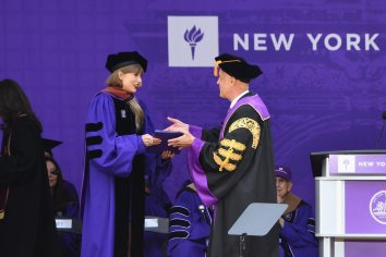 How did Taylor Swift get an honorary doctorate from New York University?