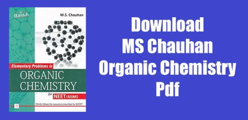 Download MS Chauhan Organic Chemistry Pdf & Solutions