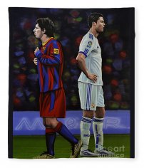 Lionel Messi Fleece Blankets - Pixels