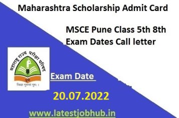 MSCE Pune Scholarship Admit Card 2022- PUP PSS Hall Ticket
