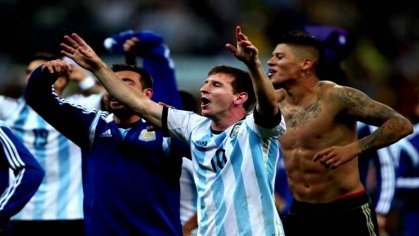 Lionel Messi Celebrating Qualification for World Cup final - Emotional - YouTube