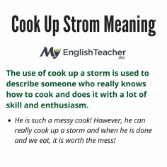Cook Up Strom Meaning - MyEnglishTeacher.eu