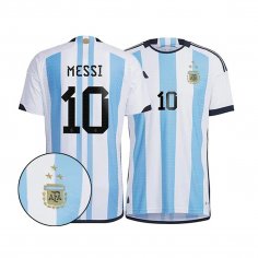 Lionel Messi Argentina Three Star 22/23 Home Jersey - Byt Shops