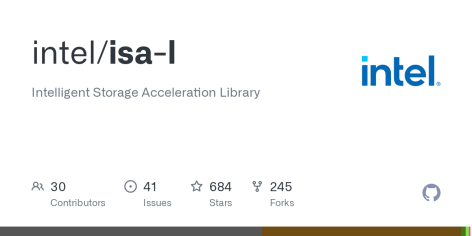 GitHub - intel/isa-l: Intelligent Storage Acceleration Library