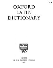 Oxford Latin Dictionary : Free Download, Borrow, and Streaming : Internet Archive