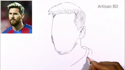 How To Draw Lionel Messi | Step By Step Very Easy Pencil Sketch | Messi Drawing - YouTube