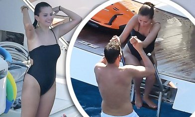 Selena Gomez is seen getting close with Italian film producer Andrea Iervolino on a yacht | Daily Mail Online