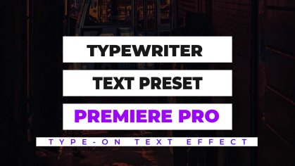 Typewriter Text Effect Presets For Adobe Premiere Pro. - PremiereProCC