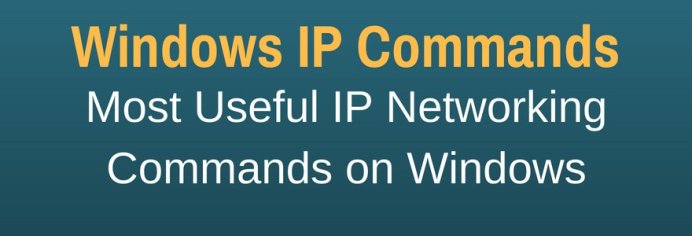 Windows IP Commands - ipconfig-nslookup-netstat-tracert - Download PDF.