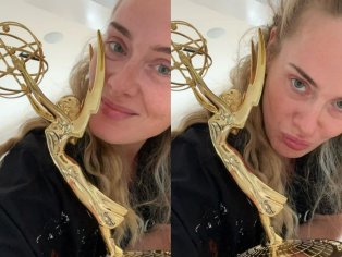 ‘Trust me to officially have an EGO’: Adele cracks joke after winning first Emmy Award