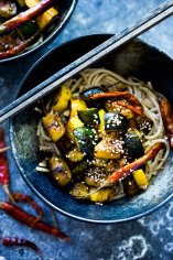 Flavorful & Healthy Kung Pao Zucchini | Feasting at Home