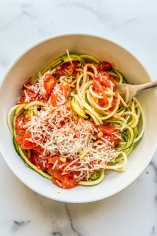Zucchini Spaghetti (Zoodles with Marinara) - This Healthy Table