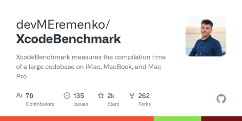 GitHub - devMEremenko/XcodeBenchmark: XcodeBenchmark measures the compilation time of a large codebase on iMac, MacBook, and Mac Pro