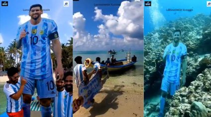 Watch: Kerala fans install Lionel Messi’s cutout in Arabian Sea | Sports News,The Indian Express