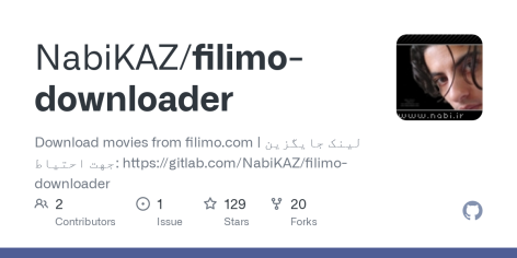 GitHub - NabiKAZ/filimo-downloader: Download movies from filimo.com | لینک جایگزین جهت احتیاط: https://gitlab.com/NabiKAZ/filimo-downloader