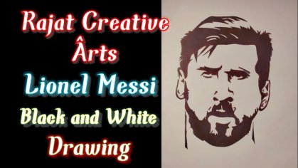Lionel Messi Black And White Drawingà¥¤à¥¤ Black Pen Drawingà¥¤à¥¤âºï¸ - YouTube