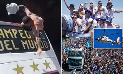World Cup: Lionel Messi and Argentina see bus parade ABANDONED due to safety fears | Daily Mail Online
